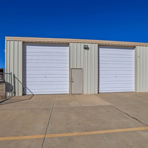 2 large industrial doors and bays.