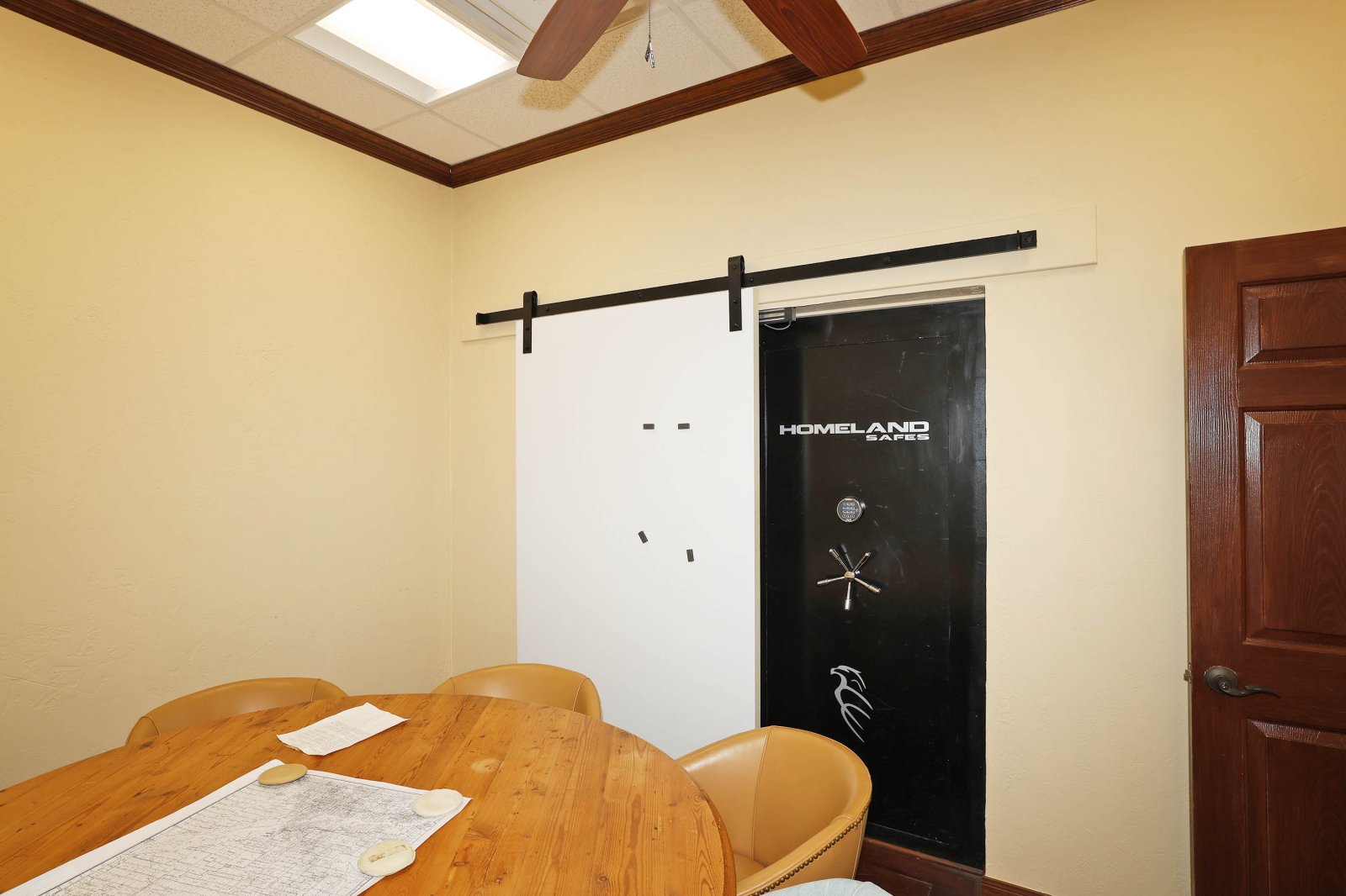 A safe door on fireproof and climate-controlled room.